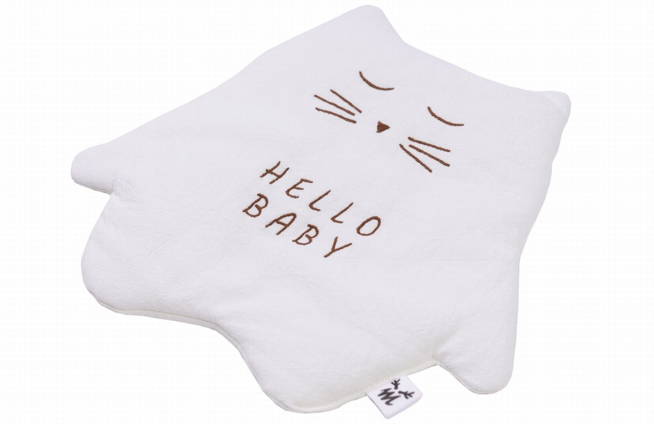 Malomi Kids Bílý bavlněný muchláček Hello Baby 30 cm