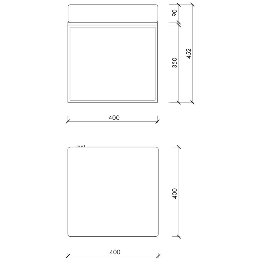 noo.ma Černý čalouněný taburet Feo 40 x 40 cm