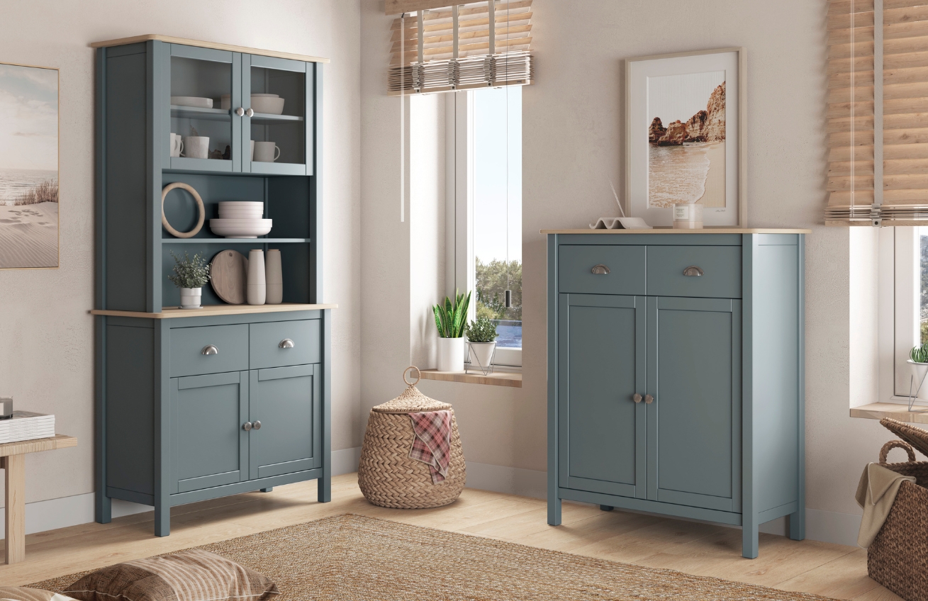 Zelená borovicová vitrína Marckeric Misti 180,5 x 90 cm -fv-interier-25