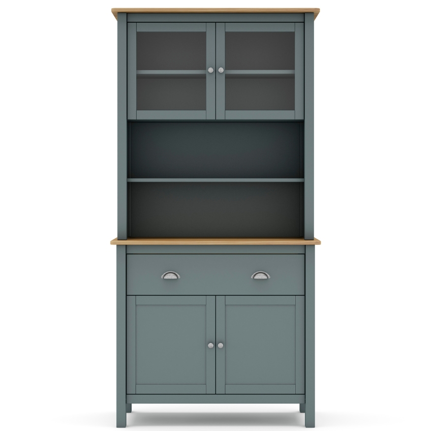 Zelená borovicová vitrína Marckeric Misti 180,5 x 90 cm