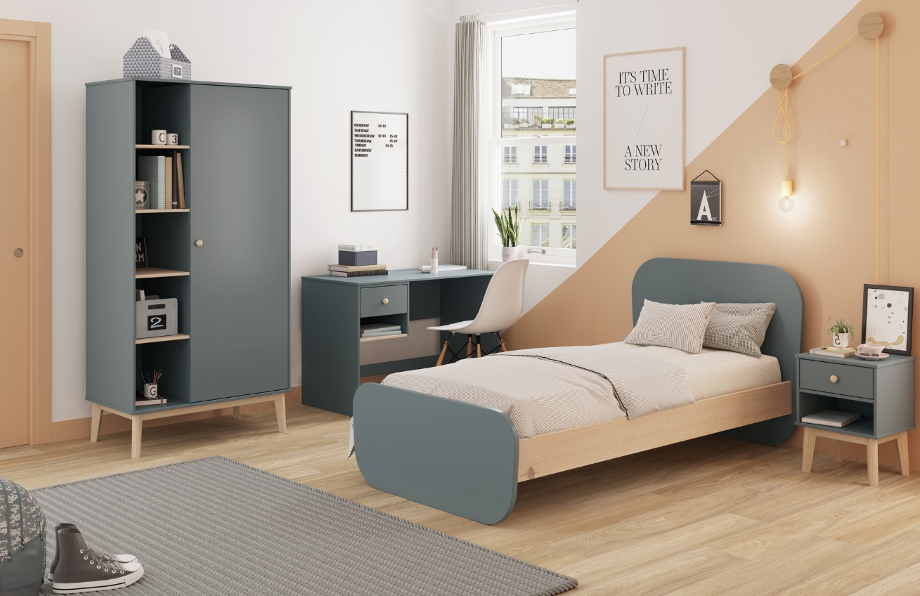 Zelená lakovaná šatní skříň Marckeric Esteban 180 x 90 cm -fv-interier-25