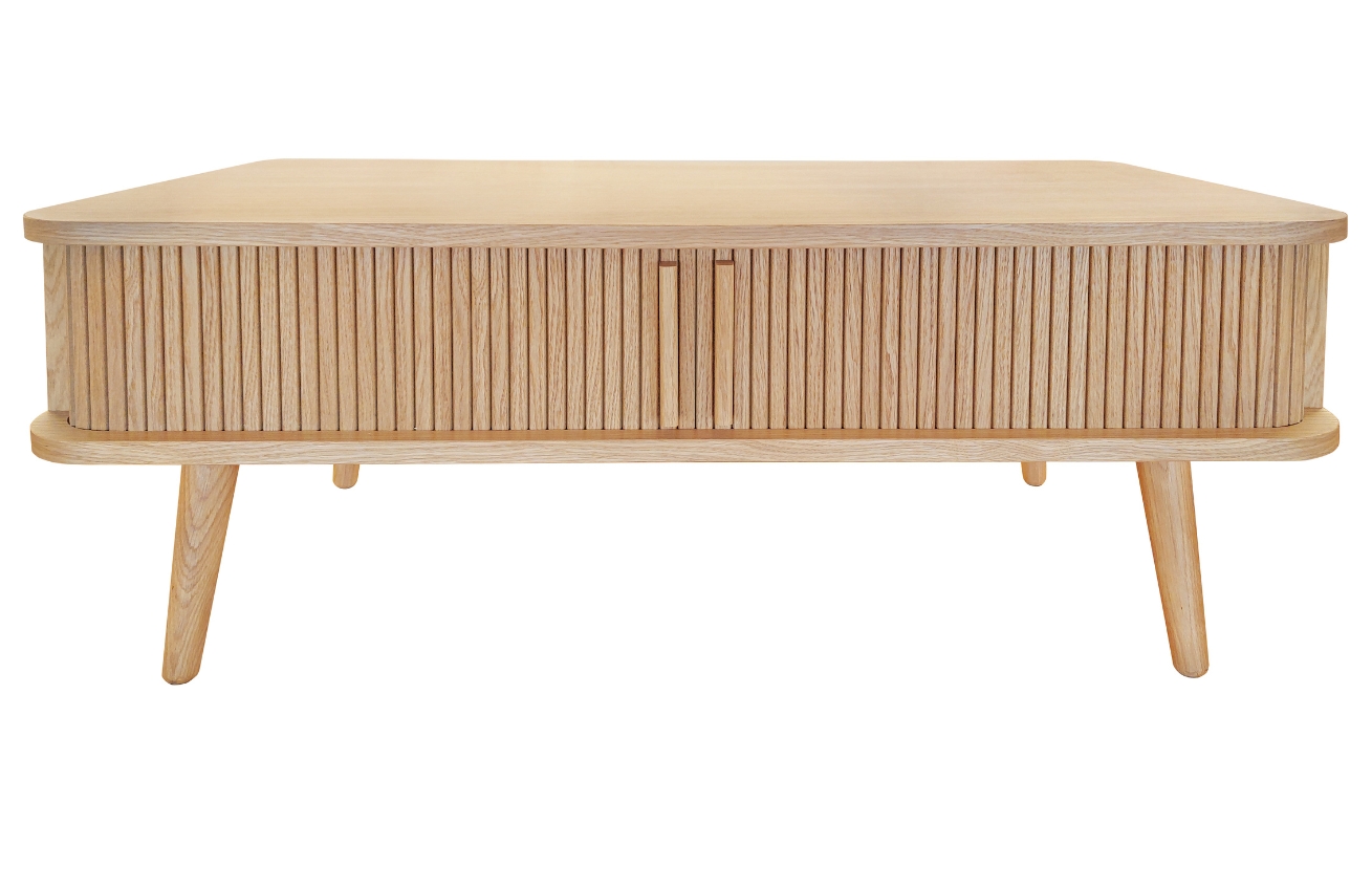 Dubový konferenční stolek Woodman Rove Tambour 107,5 x 58 cm