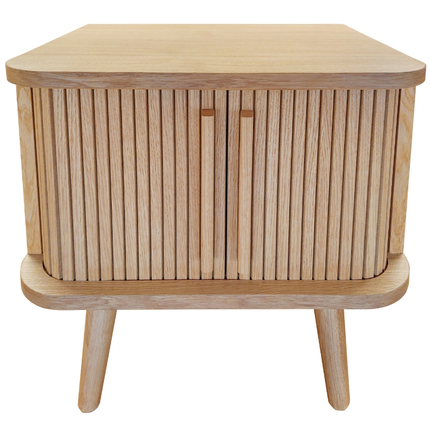 Dubový noční stolek Woodman Rove Tambour 49,5 x 49,5 cm