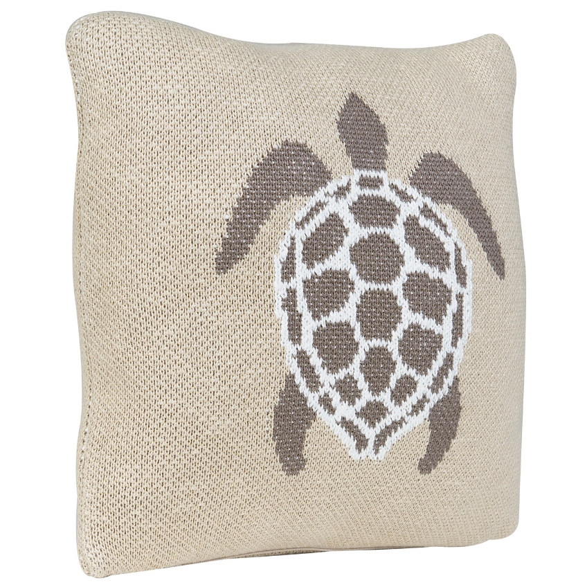 Béžový bavlněný dětský polštář Quax Turtle 30 x 30 cm