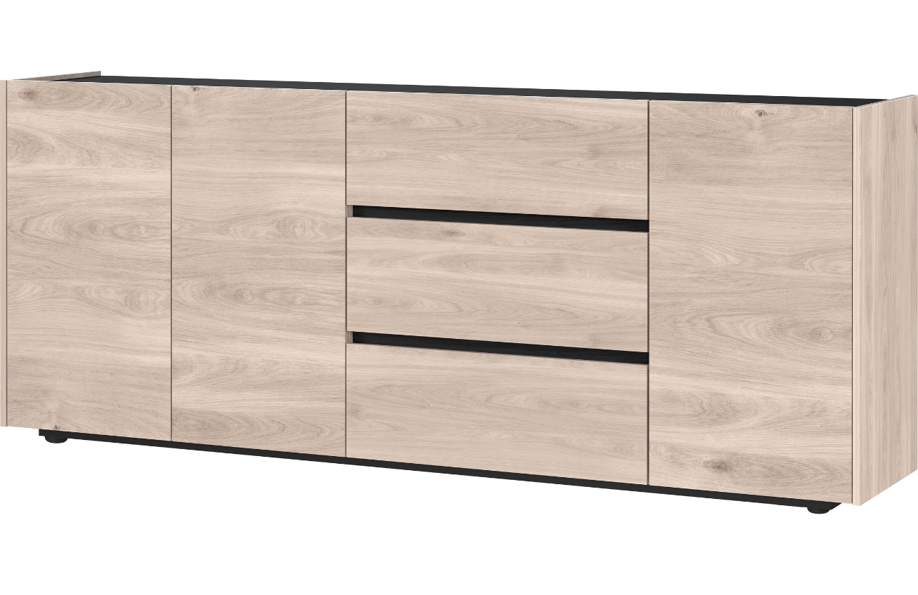 Komoda GEMA Centaurus 190 x 40 cm v dubovém dekoru