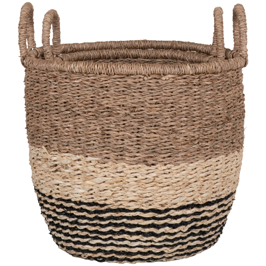 Nordic Living Set dvou hnědých košů Tamila 28/33 cm z přírodních vláken