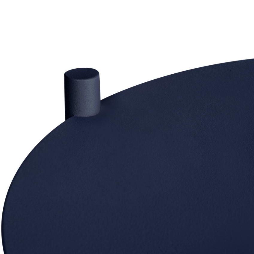 noo.ma Tmavě modrý kovový odkládací stolek Ande 40 cm