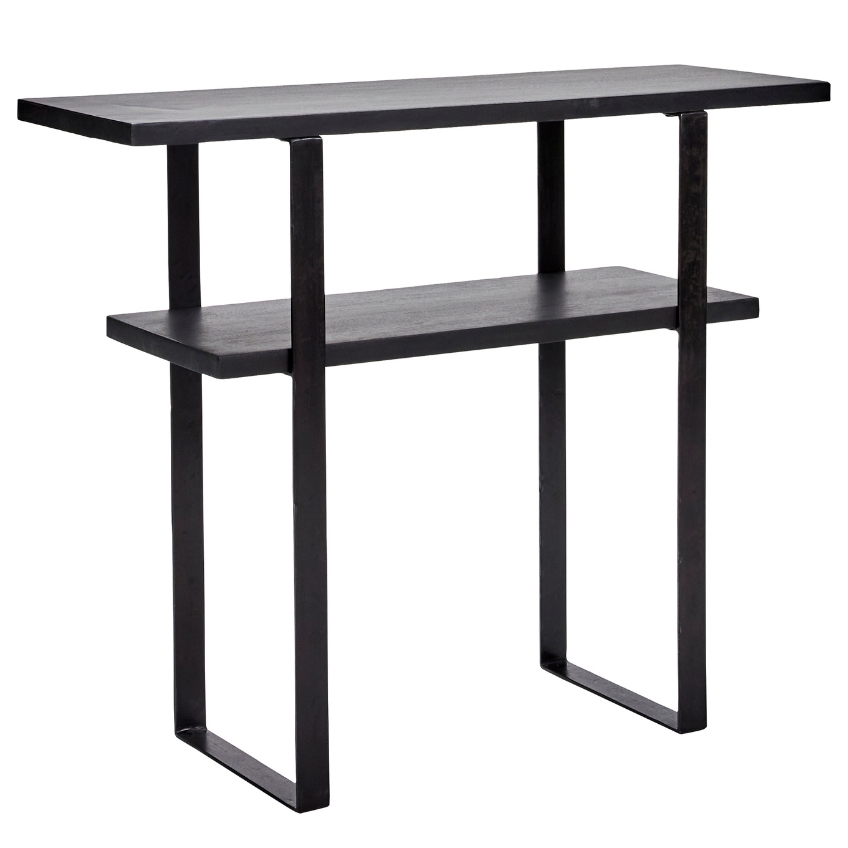 House Doctor Čern&yacute; mangov&yacute; toaletn&iacute; stolek Woda 75 x 30 cm