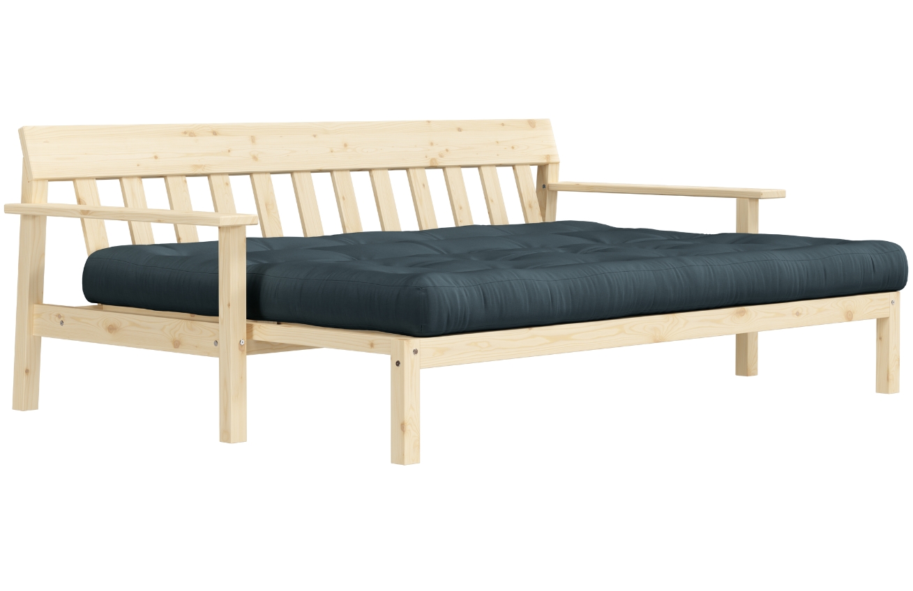 Petrolejově modrá trojmístná rozkládací pohovka Karup Design Unwind 218 cm