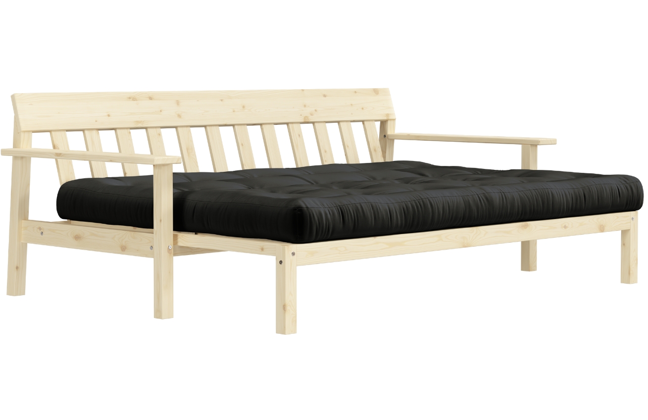 Tmavě šedá trojmístná rozkládací pohovka Karup Design Unwind 218 cm