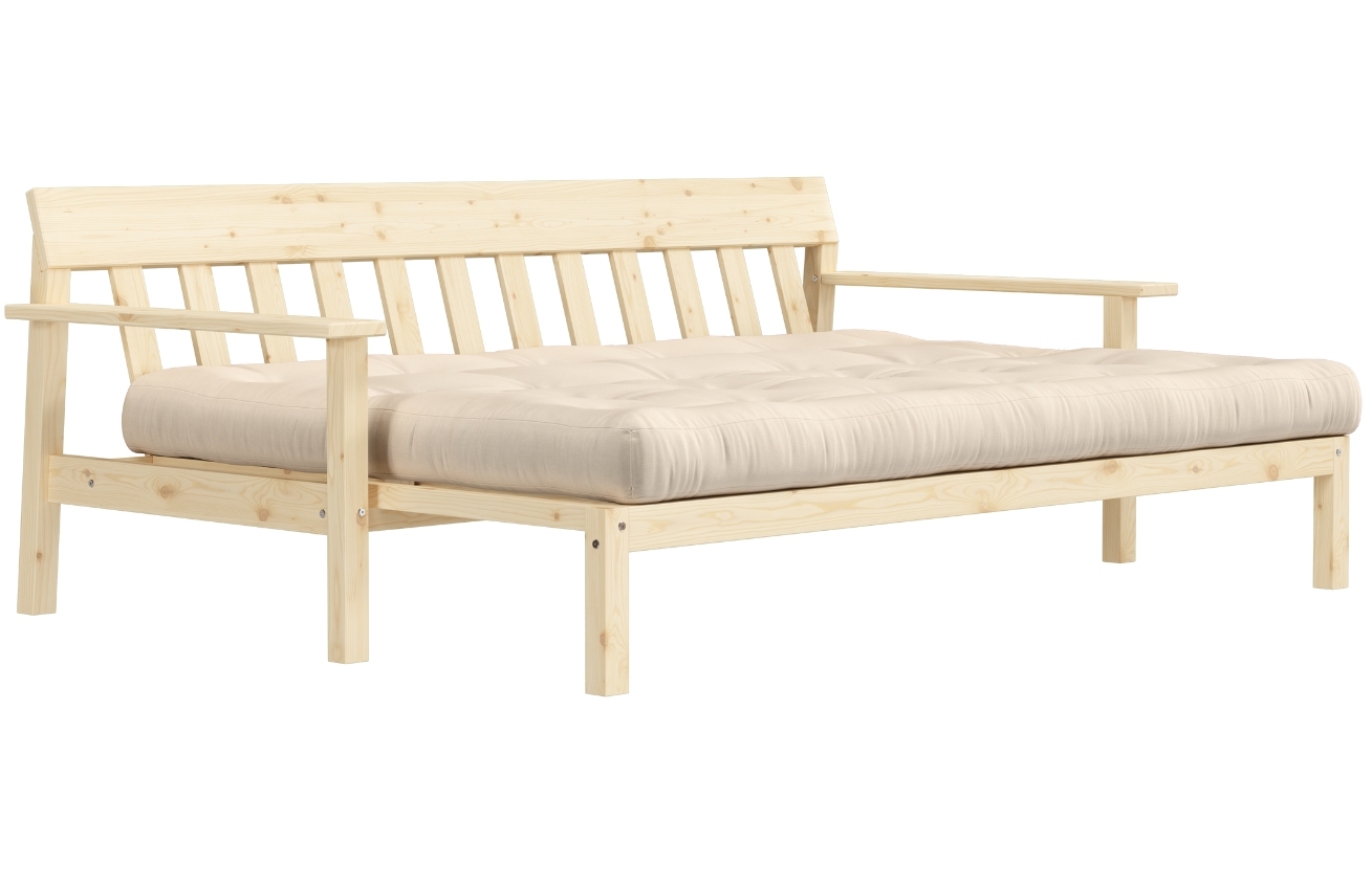 Béžová trojmístná rozkládací pohovka Karup Design Unwind 218 cm