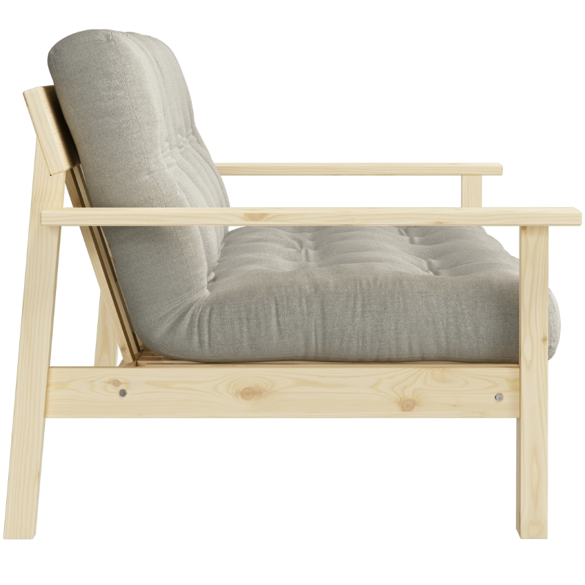 Šedá lněná trojmístná rozkládací pohovka Karup Design Unwind 218 cm