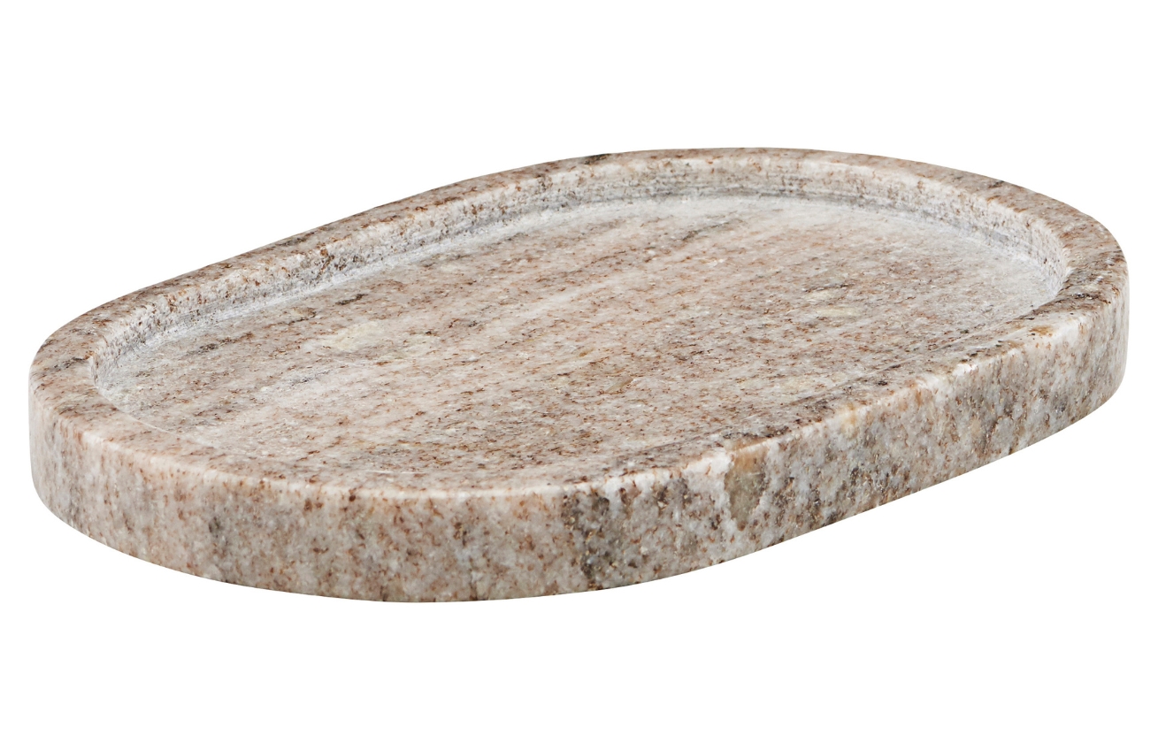Béžový mramorový tácek Meraki Marble 19,5 x 12,5 cm