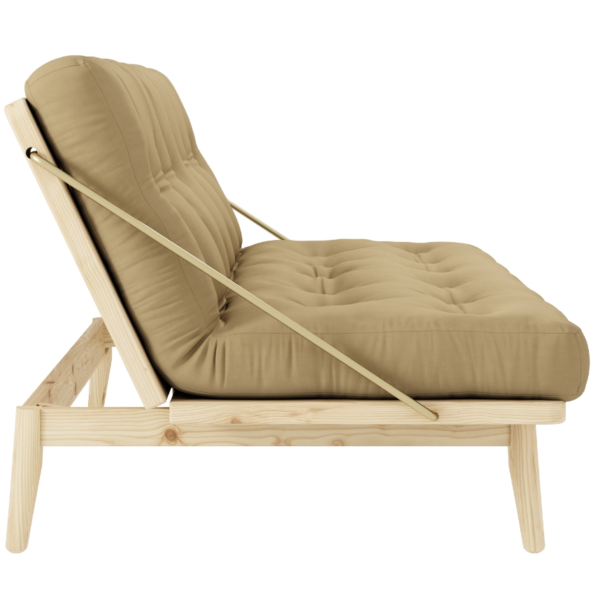 Tmavě béžová trojmístná rozkládací pohovka Karup Design Folk 190 cm