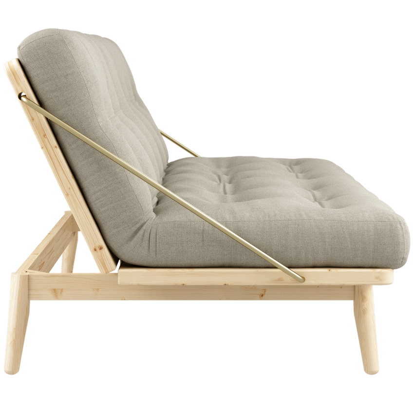 Šedá lněná trojmístná rozkládací pohovka Karup Design Folk 190 cm