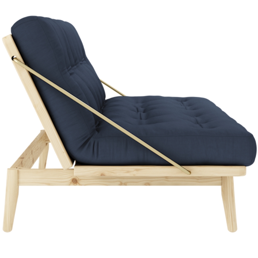 Tmavě modrá trojmístná rozkládací pohovka Karup Design Folk 190 cm