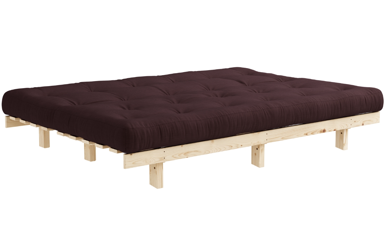 Tmavě hnědá trojmístná rozkládací pohovka Karup Design Lean 190 cm