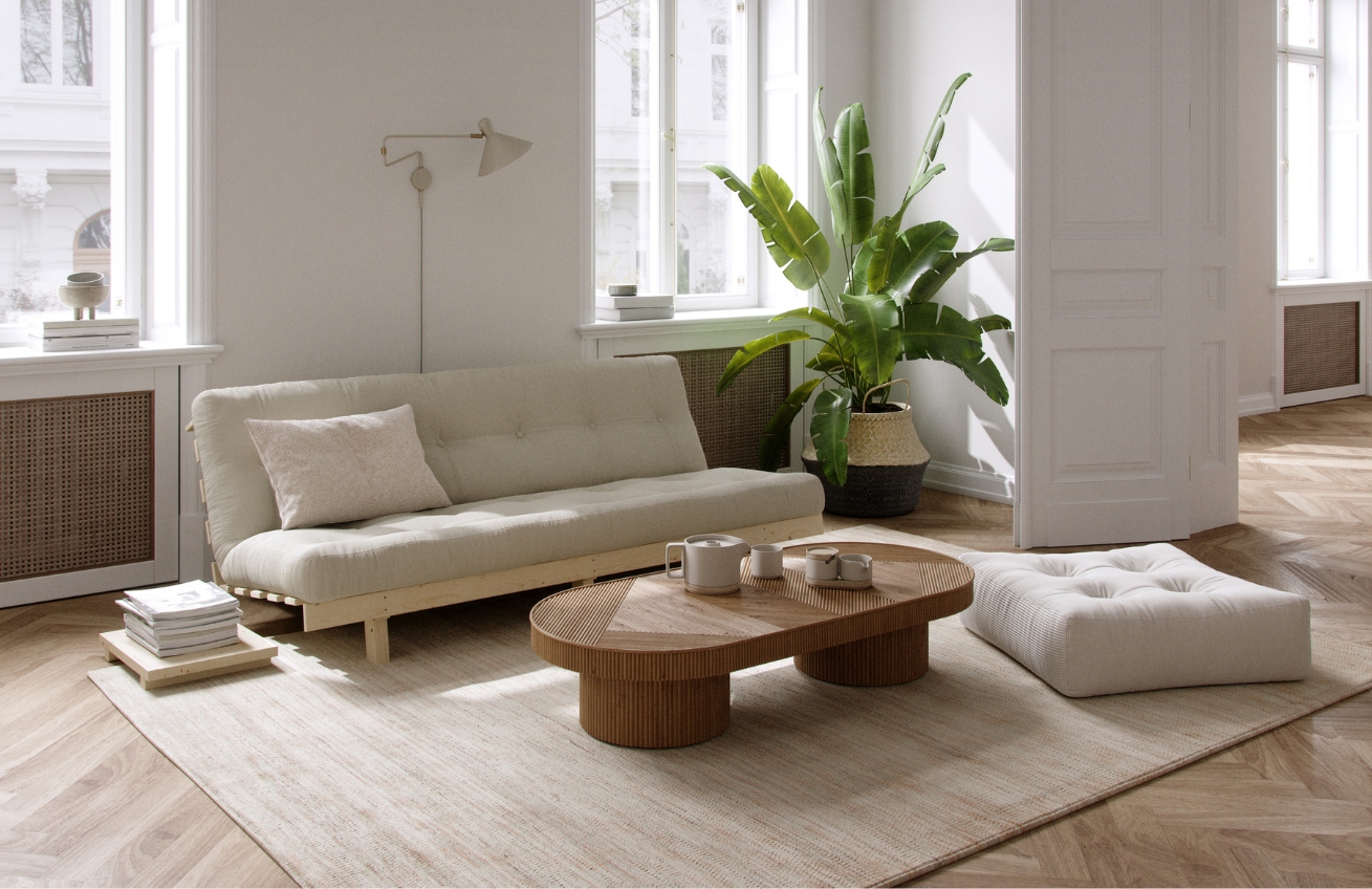 Zelená trojmístná rozkládací pohovka Karup Design Lean 190 cm