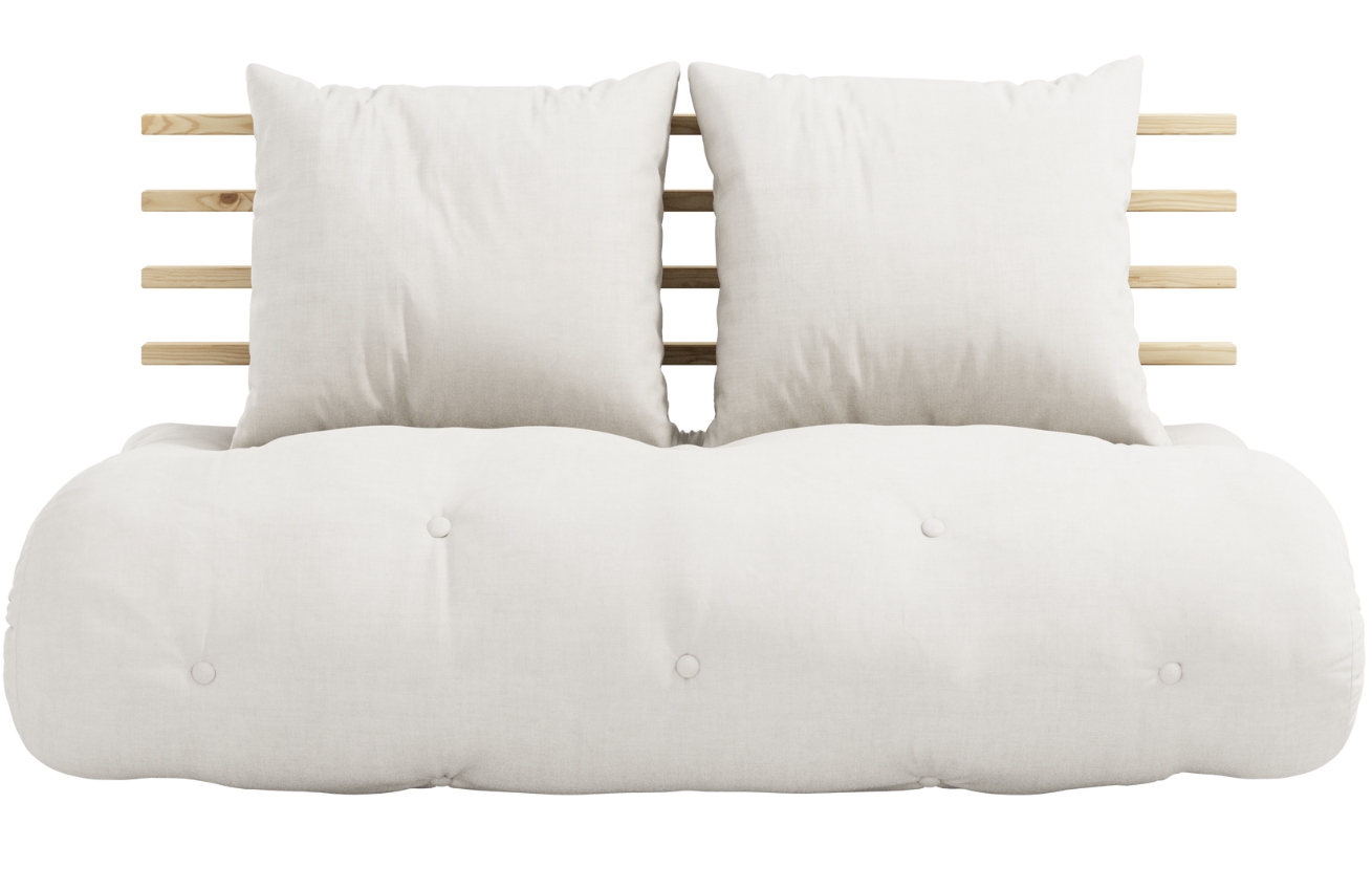 Bílá dvoumístná rozkládací pohovka Karup Design Shin Sano 140 cm