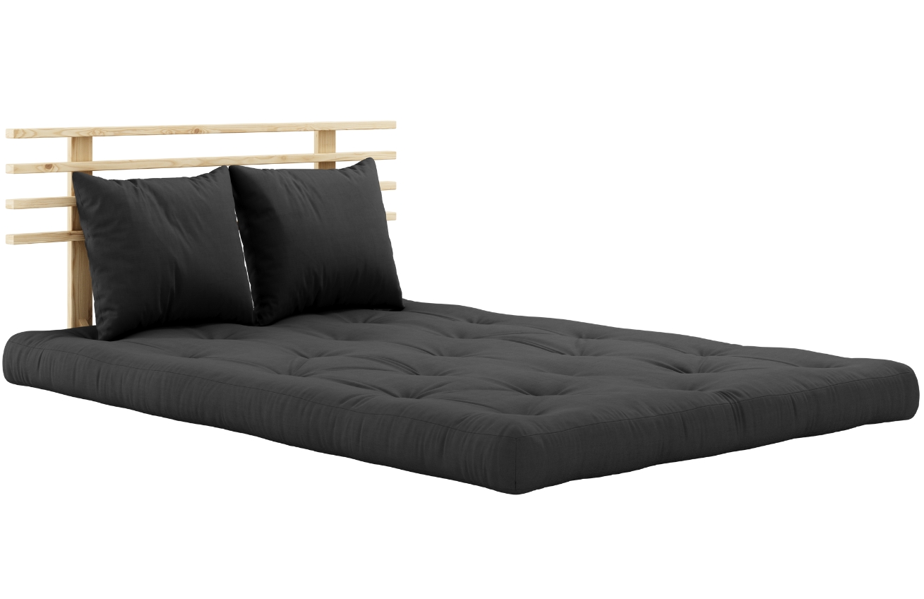 Tmavě šedá dvoumístná rozkládací pohovka Karup Design Shin Sano 140 cm