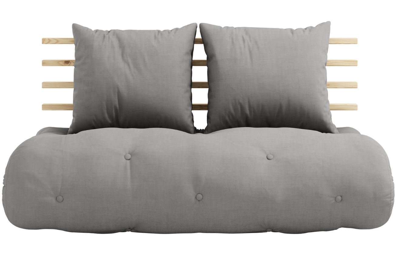 Šedá dvoumístná rozkládací pohovka Karup Design Shin Sano 140 cm