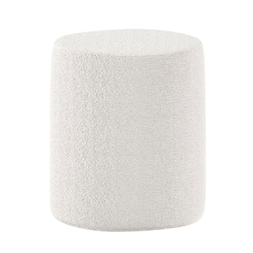 Bílá bouclé stolička Vipack Moon 41,5 cm