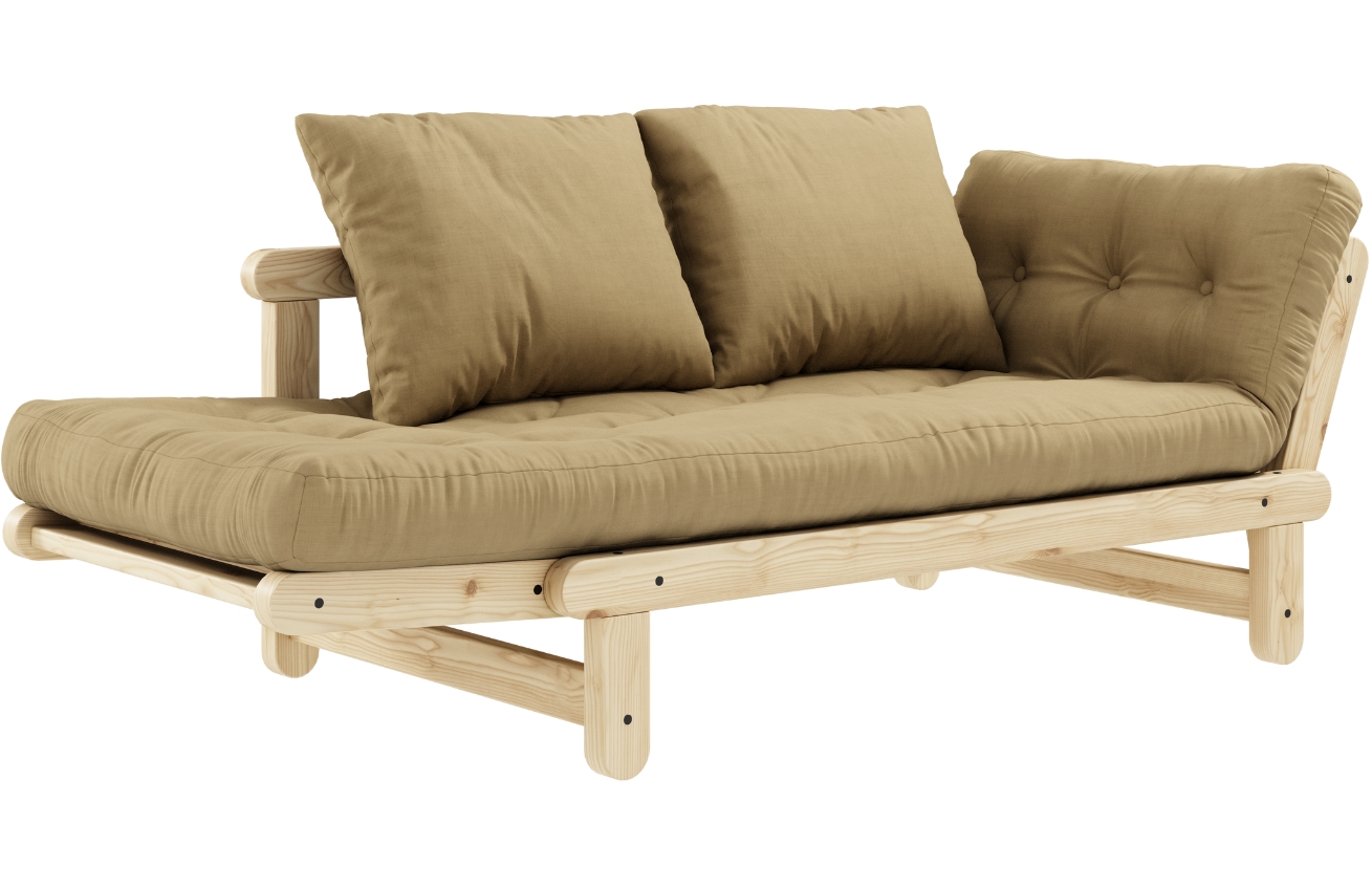 Tmavě béžová dvoumístná rozkládací pohovka Karup Design Beat 162 cm