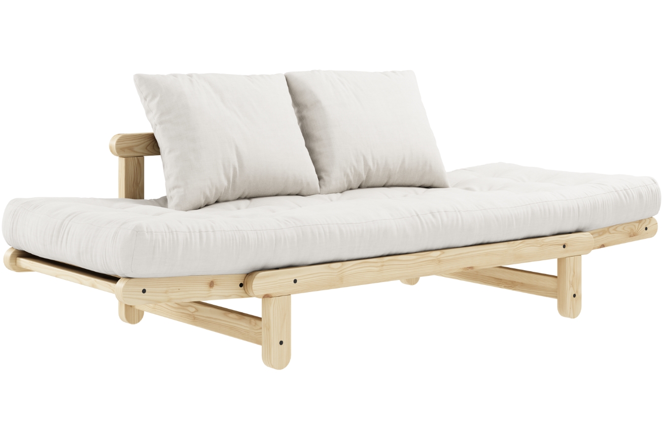 Bílá dvoumístná rozkládací pohovka Karup Design Beat 162 cm