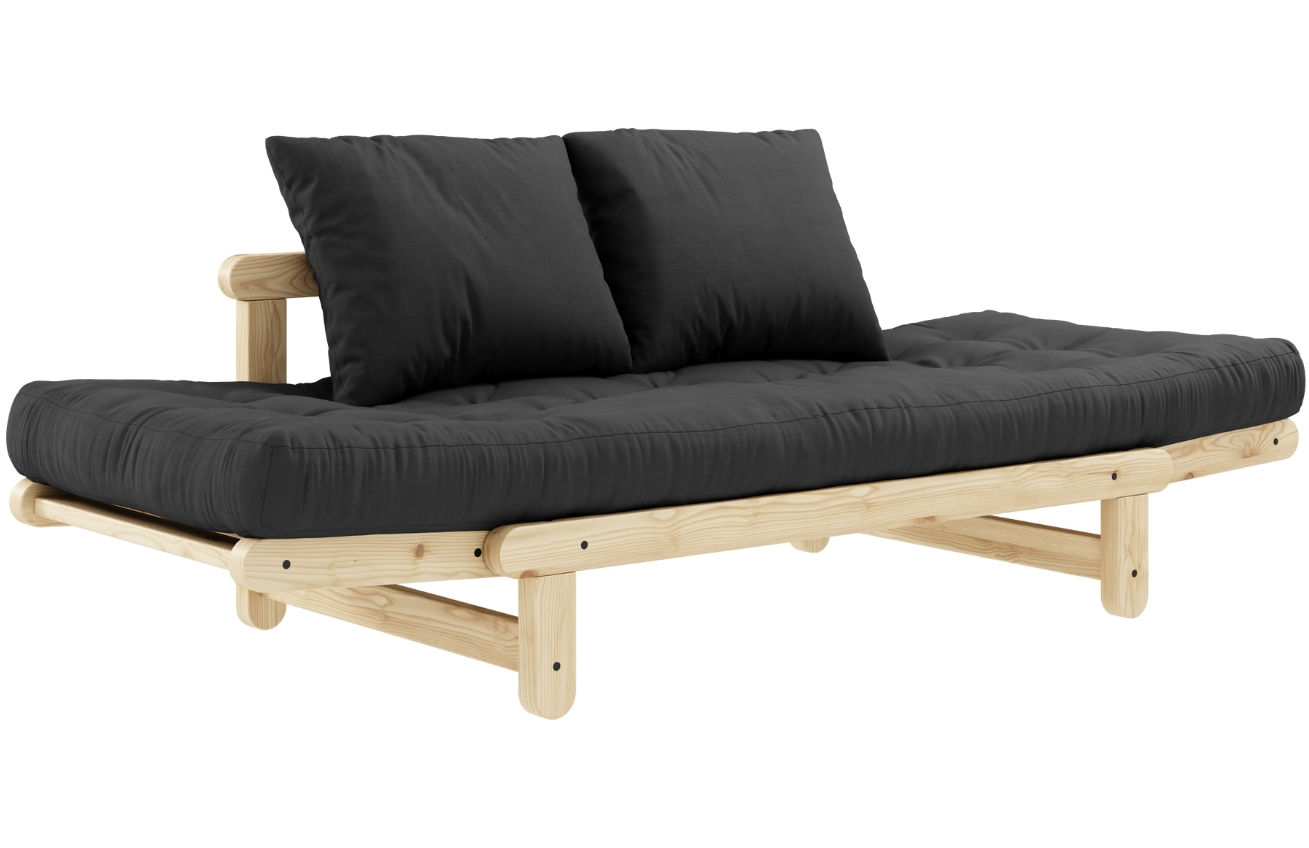 Tmavě šedá dvoumístná rozkládací pohovka Karup Design Beat 162 cm