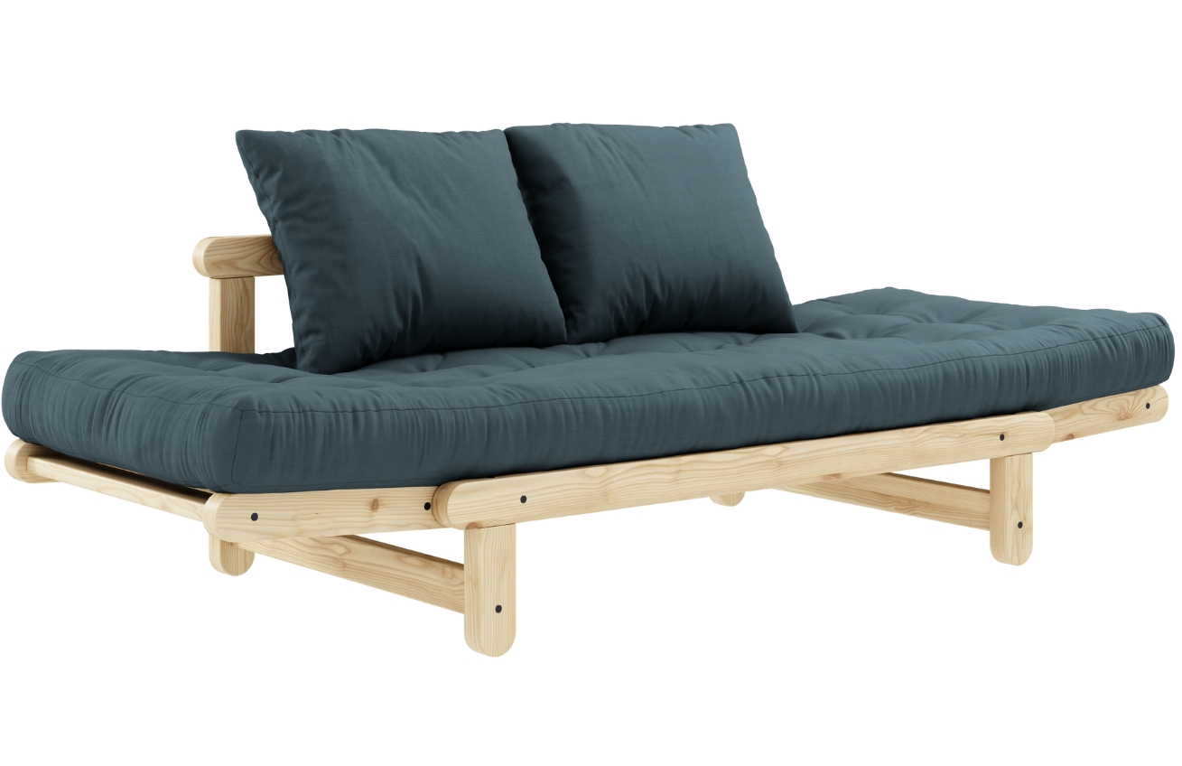 Petrolejově modrá dvoumístná rozkládací pohovka Karup Design Beat 162 cm