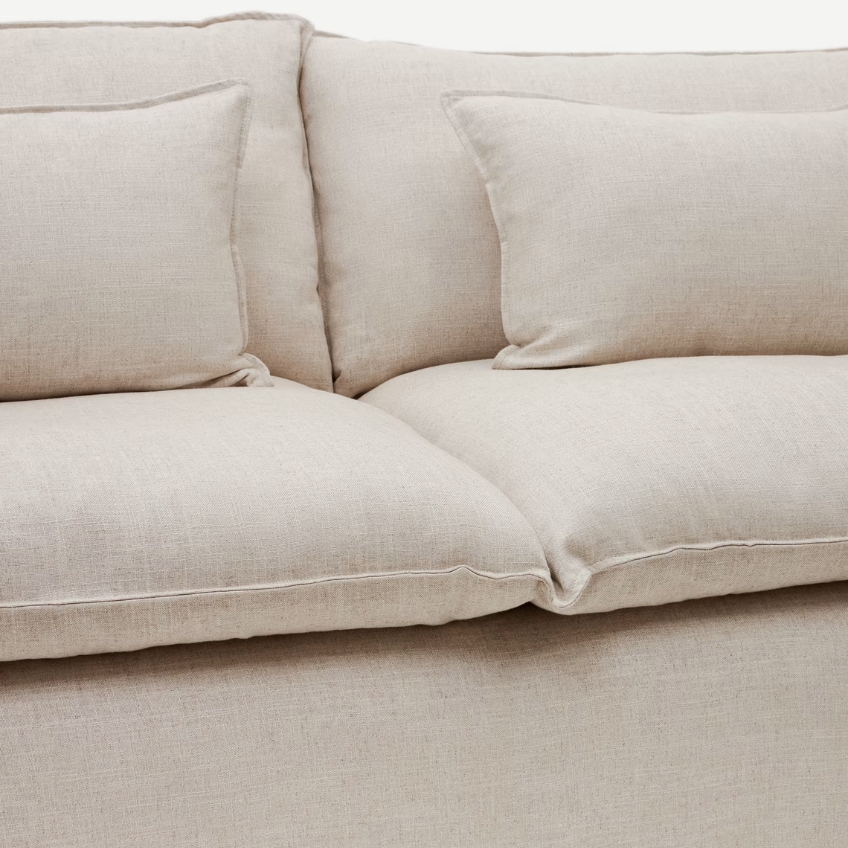Béžová třímístná pohovka s odnímatelným potahem Kave Home Anarela 280 cm