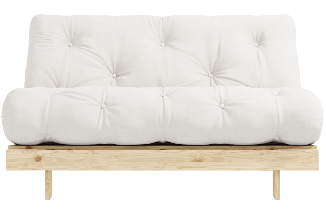 Bílá dvoumístná rozkládací pohovka Karup Design Roots 140 cm