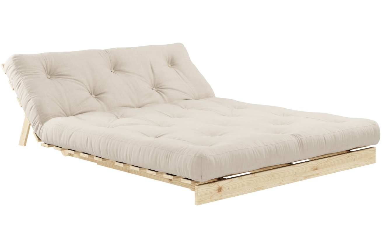 Béžová dvoumístná rozkládací pohovka Karup Design Roots 140 cm