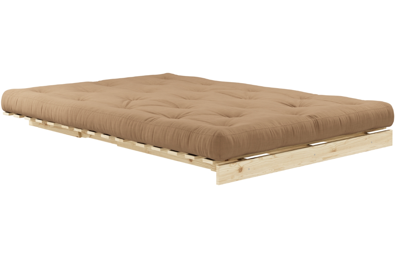 Světle hnědá dvoumístná rozkládací pohovka Karup Design Roots 140 cm