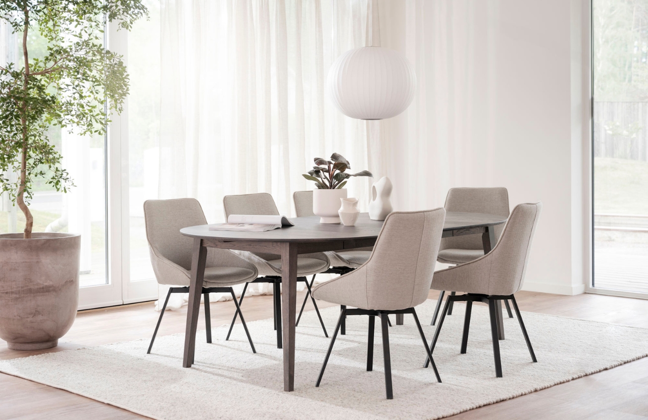 Tmavě hnědá dubová prodlužovací deska ke stolu ROWICO FILIPPA 45 x 120 cm