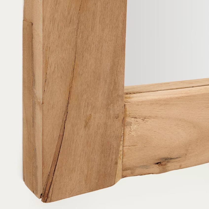 Dřevěné závěsné zrcadlo Kave Home Maden 180 x 80 cm