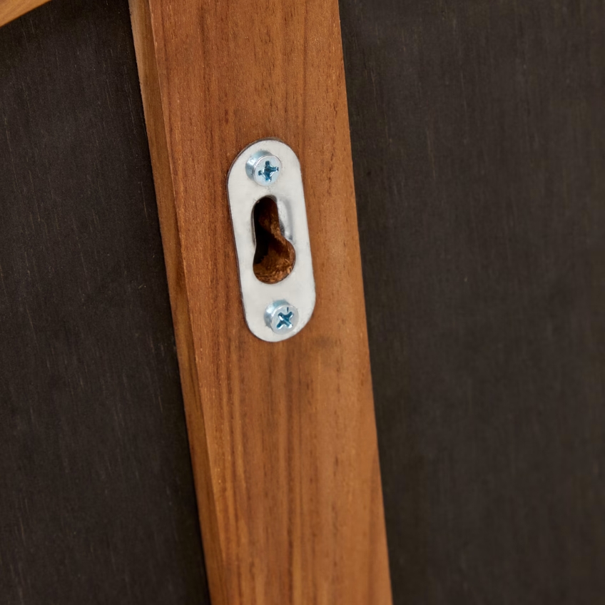 Teakové závěsné zrcadlo Kave Home Magda 95 cm