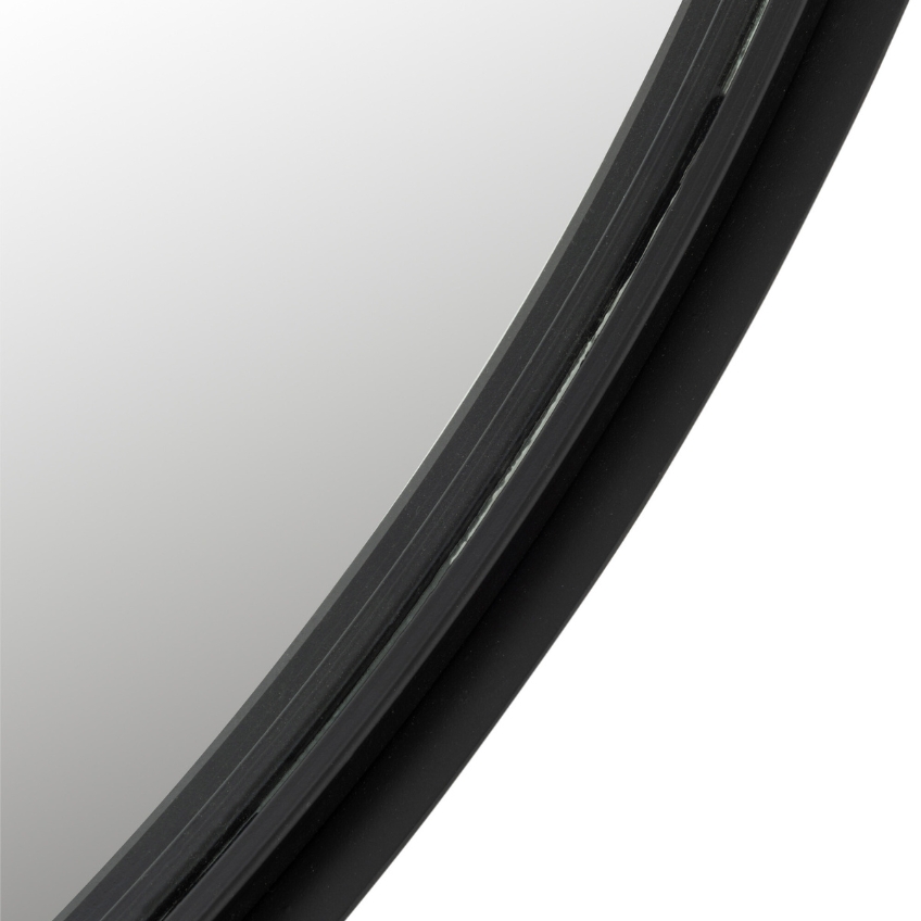 Černé kovové závěsné zrcadlo J-line Debina 110 cm