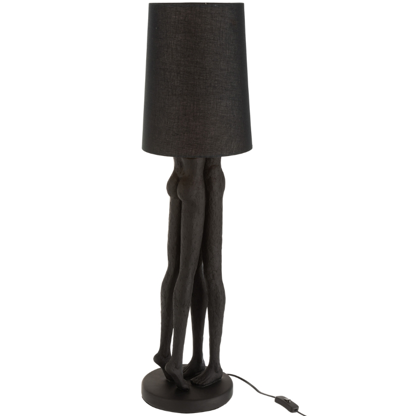 Černá stojací lampa J-line Couple 89,5 cm