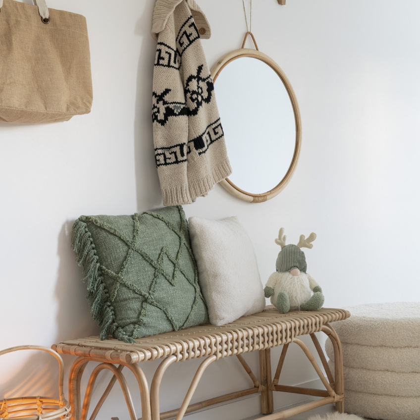 Kulaté závěsné zrcadlo J-line Wadeno 70 cm