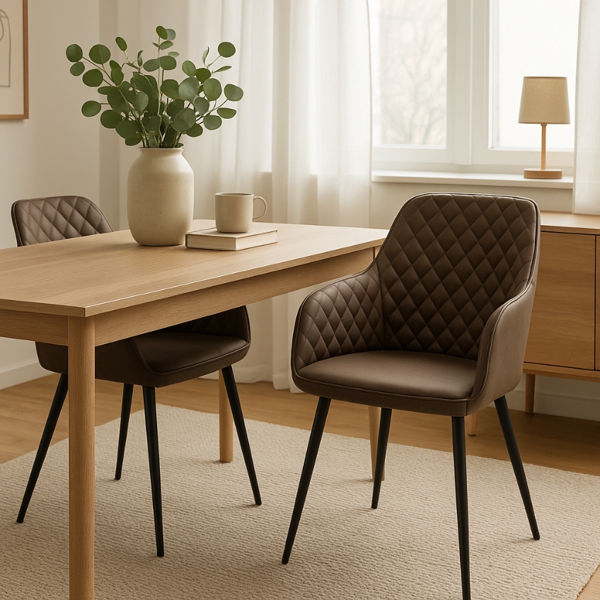 Tmavě hnědé koženkové křeslo Unique Furniture Milton