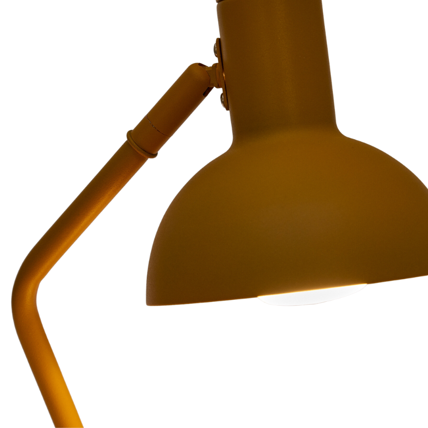 Žlutá kovová stolní lampa Kave Home Katia