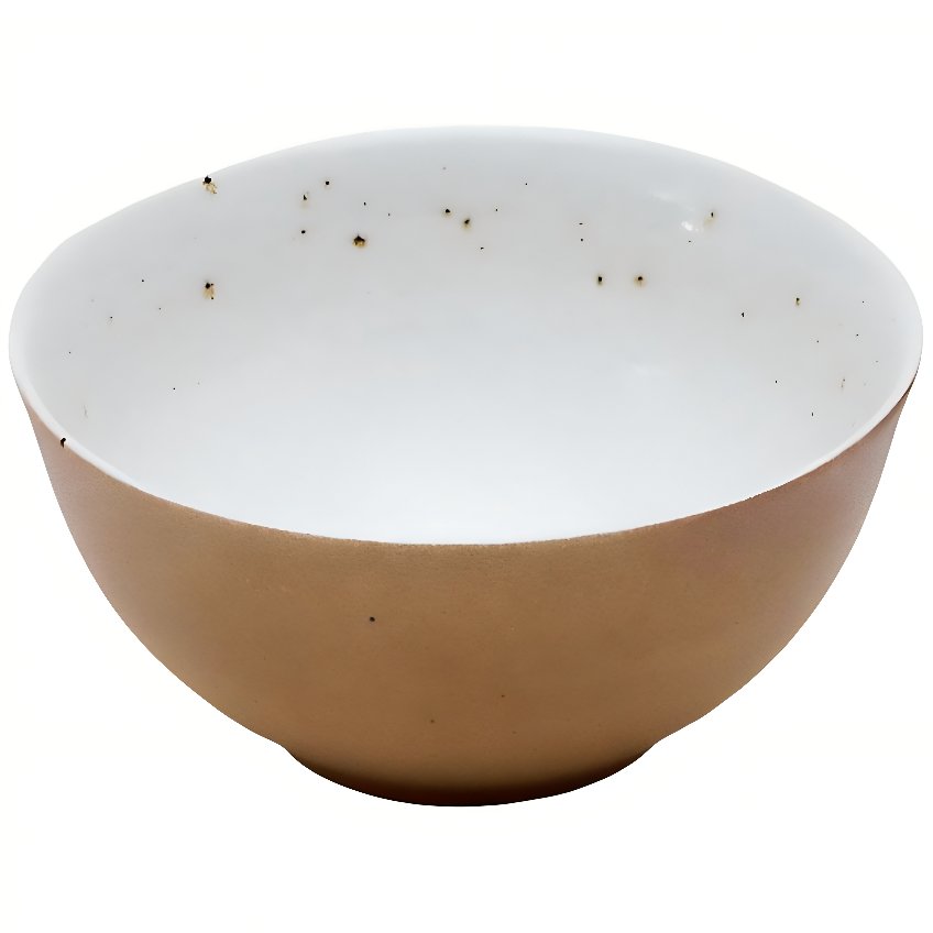 Hnědo-bílá keramická miska Kave Home Publia 16,5 cm