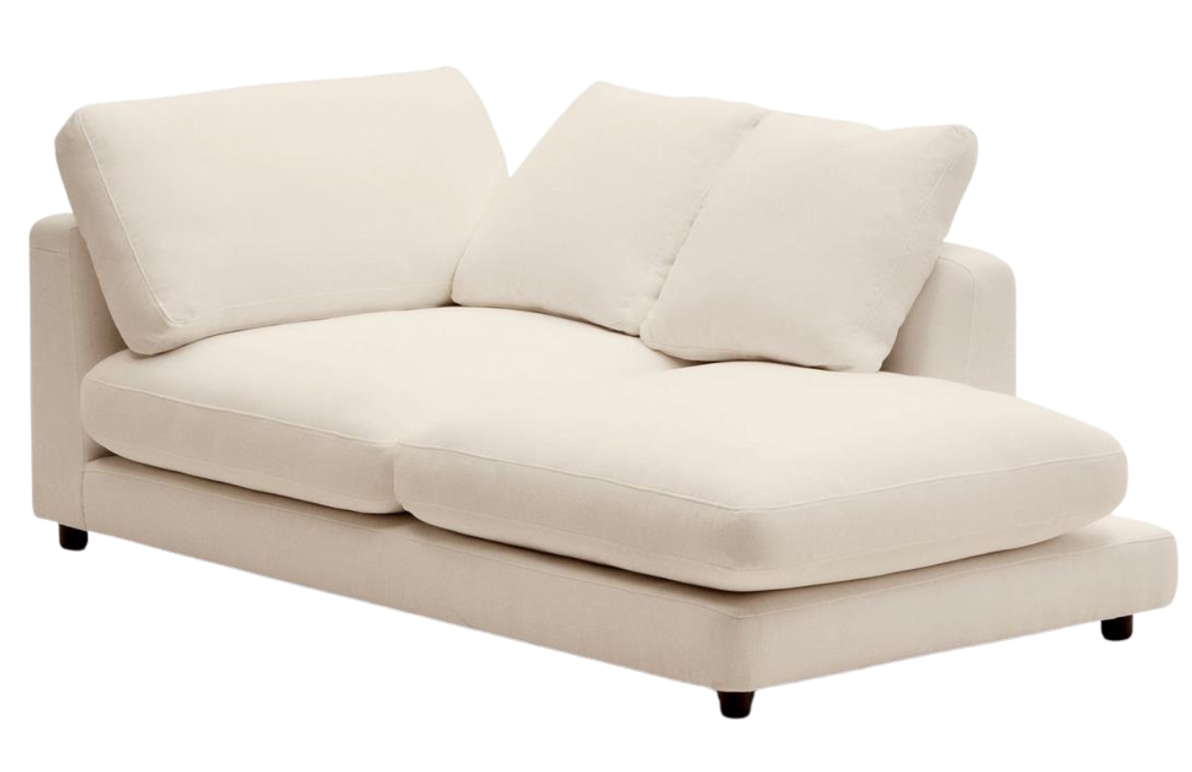 Béžová čalouněná lenoška Kave Home Gala 193 cm, pravá