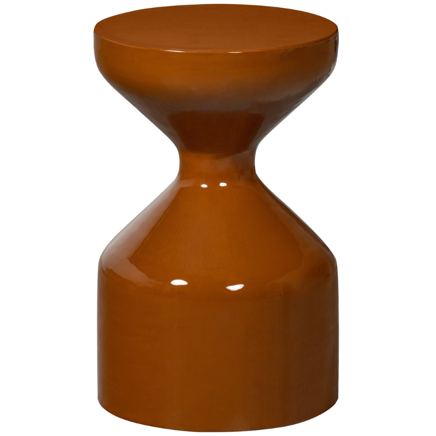 WOOOD Hněd&yacute; kovov&yacute; odkl&aacute;dac&iacute; stolek Doyn 30 cm