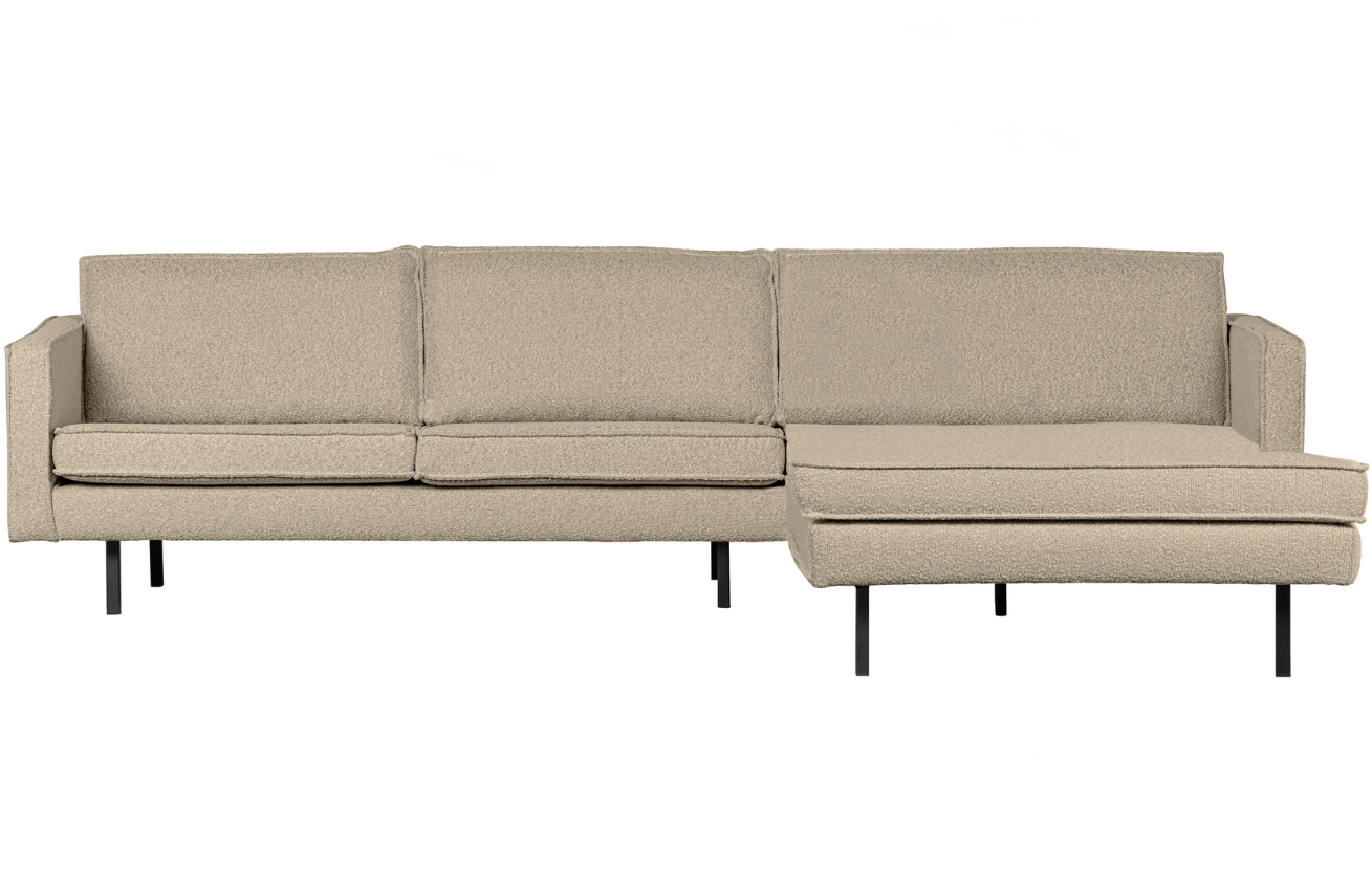 WOOOD Béžová rohová bouclé pohovka Raden 300 cm, pravá