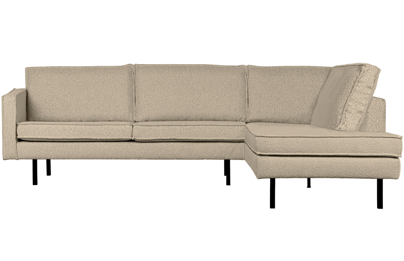 WOOOD Béžová rohová bouclé pohovka Raden 266 cm, pravá