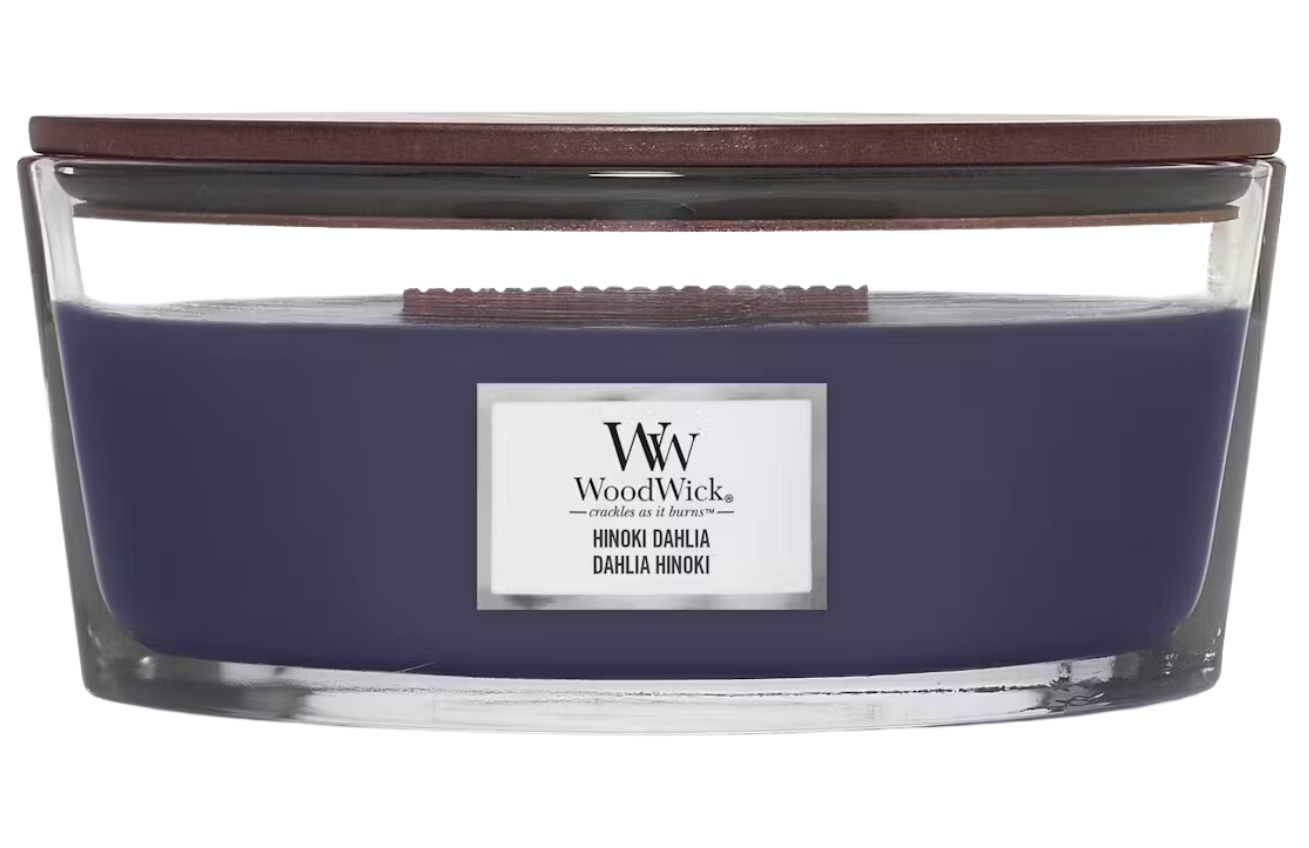 Vonná svíčka WoodWick loď, Hinoki Dahlia