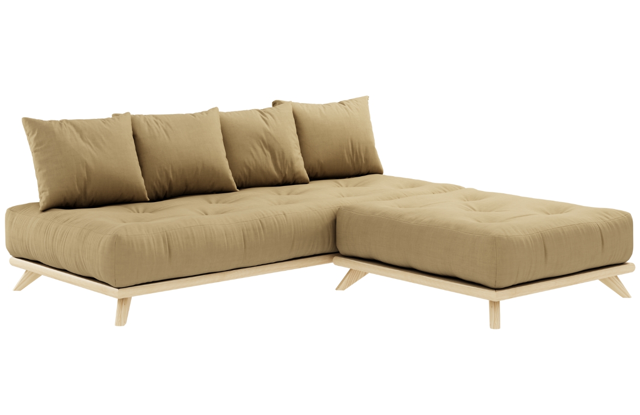 Tmavě béžová trojmístná pohovka Karup Design Senza 200 cm