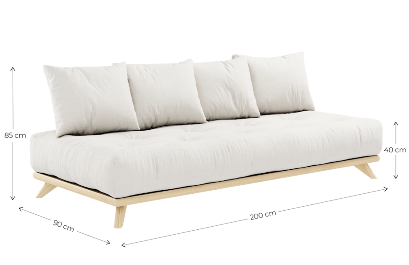 Hnědá trojmístná pohovka Karup Design Senza 200 cm